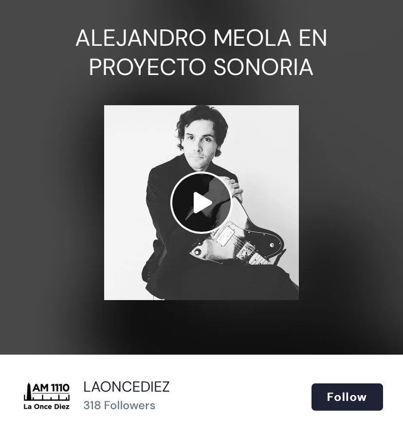 Alejandro Meola @AM1110 x Laura Szerman - Proyecto Sonoria (Buenos Aires, 2019)