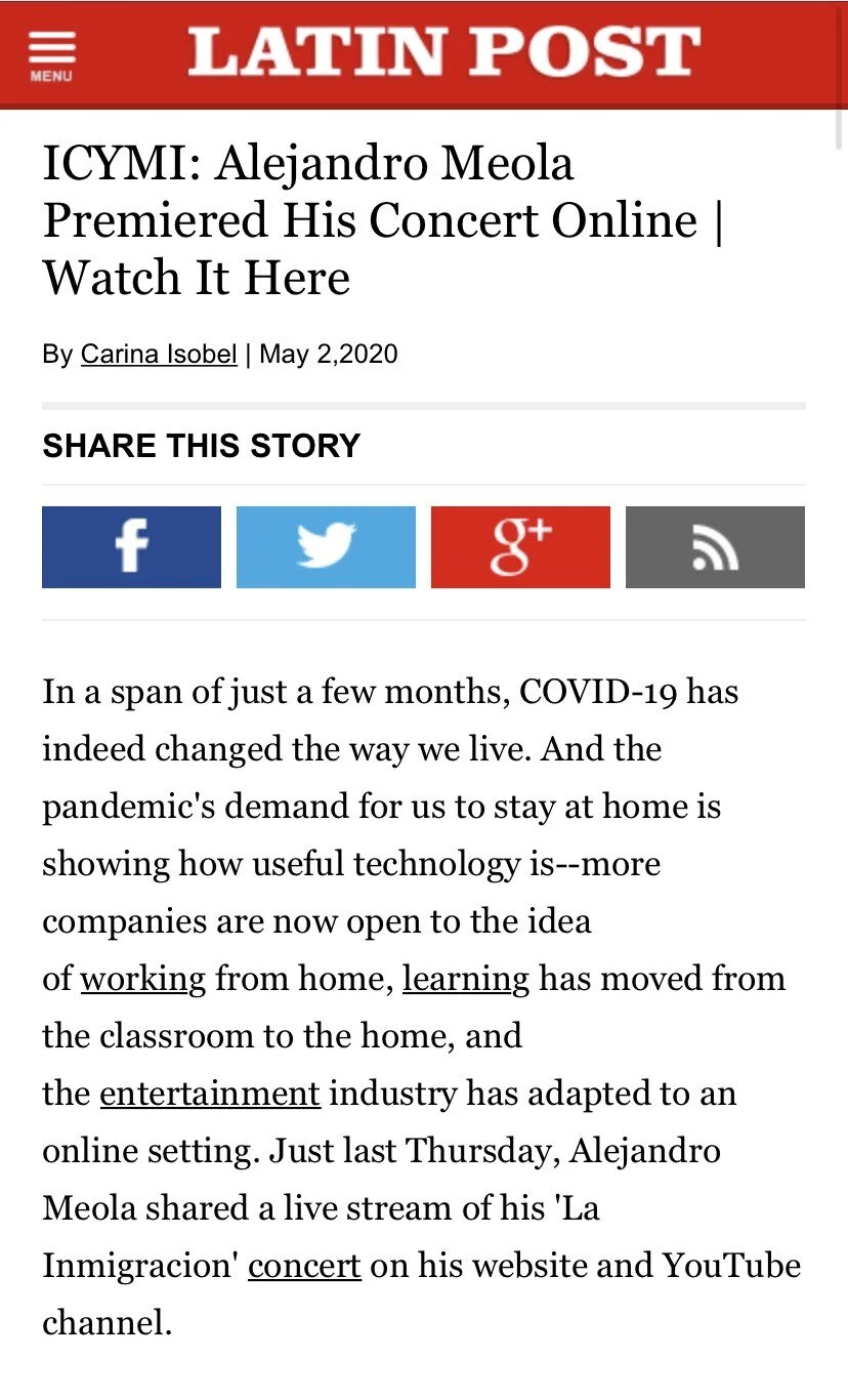 Alejandro Meola @Latin Post x Carina Isobel (NYC, 2020)