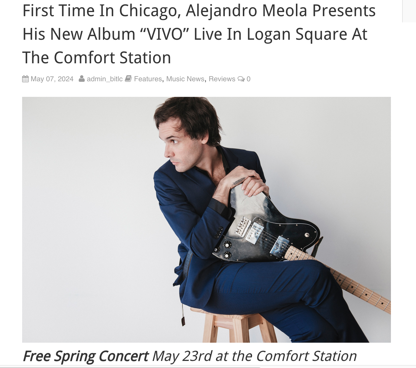Alejandro Meola @InTheLoop Magazine (Chicago, 2024)