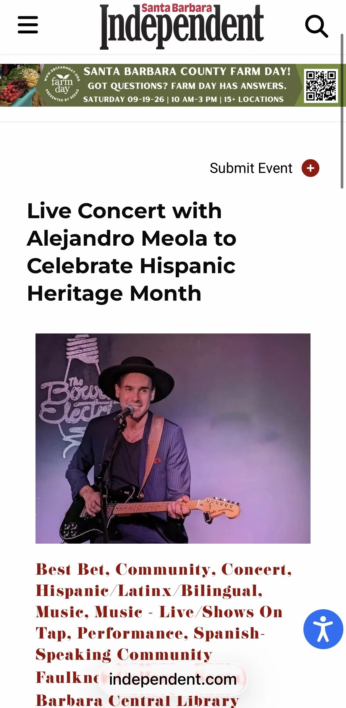 Alejandro Meola @ Santa Barbara Independent (Santa Barbara, CA - USA 2026)