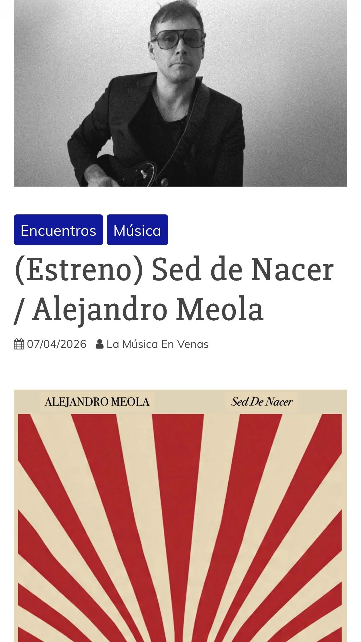 Alejandro Meola @ La Musica En Las Venas (Colombia 2026)
