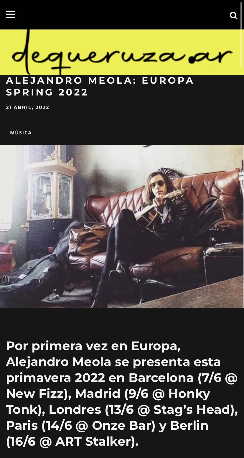 Alejandro Meola @Dequeruza 2022 (Argentina)