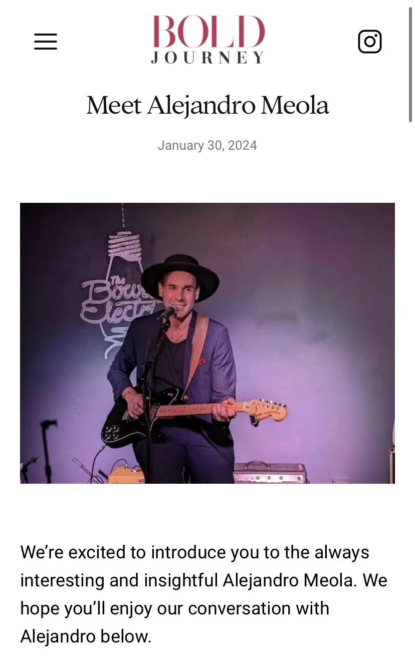 Alejandro Meola - Interview - Bold Journey (January, 2024)