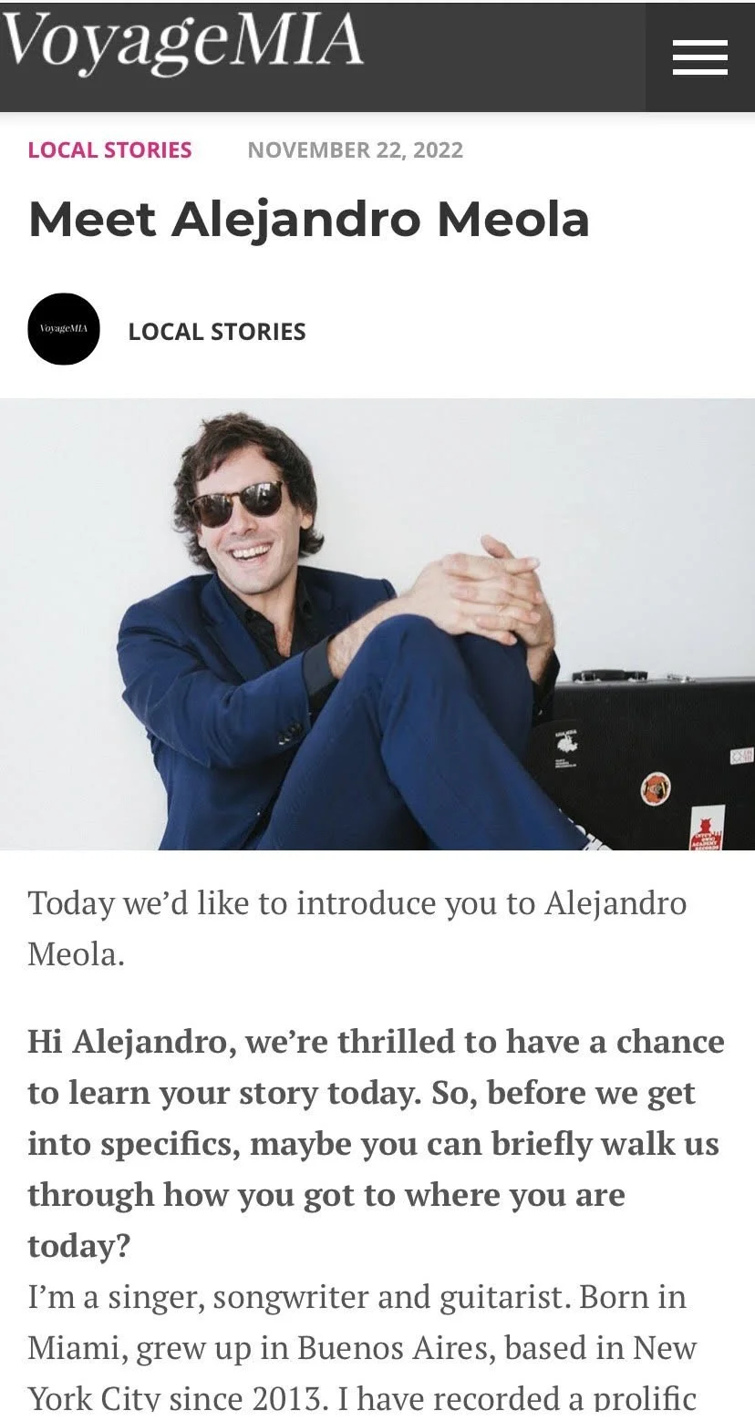Alejandro Meola - Voyage Miami Magazine - USA 2022