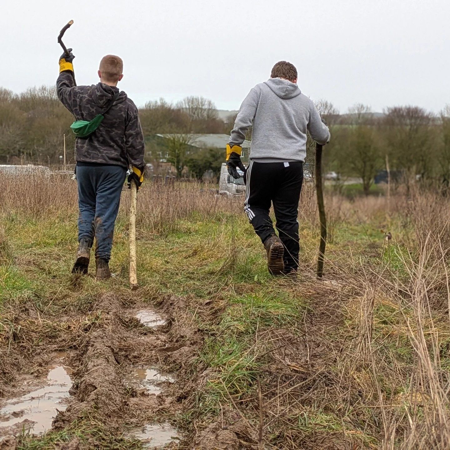 We now have a new area of woodland to manage, ripe for coppicing and holding bushcraft activities. 

Our young people have spent several days over the winter months cutting back old growth and creating sheltered sites for all-weather adventures to co