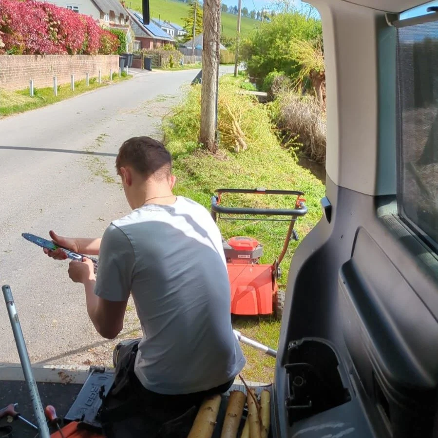 A member of our 16+ Pathways to Adulthood pathway gets his equipment ready for a day on the road. We have professional contracts with trusted local partners which allow our participants to work towards industry-recognised qualifications in real world