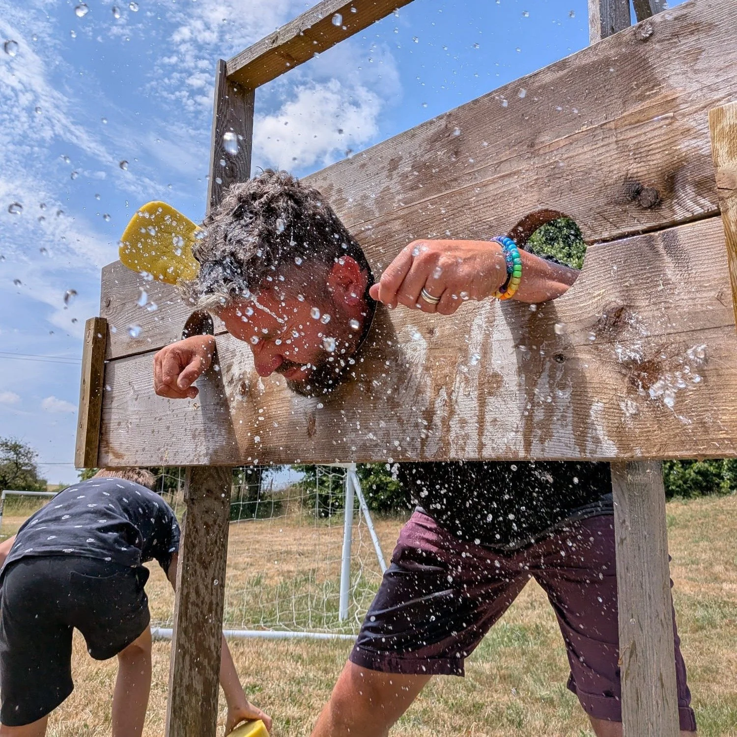 The perfect way to cool off! Every young person has had a chance to celebrate the last weeks of term, and their learning mentors have been roped in for target practice...