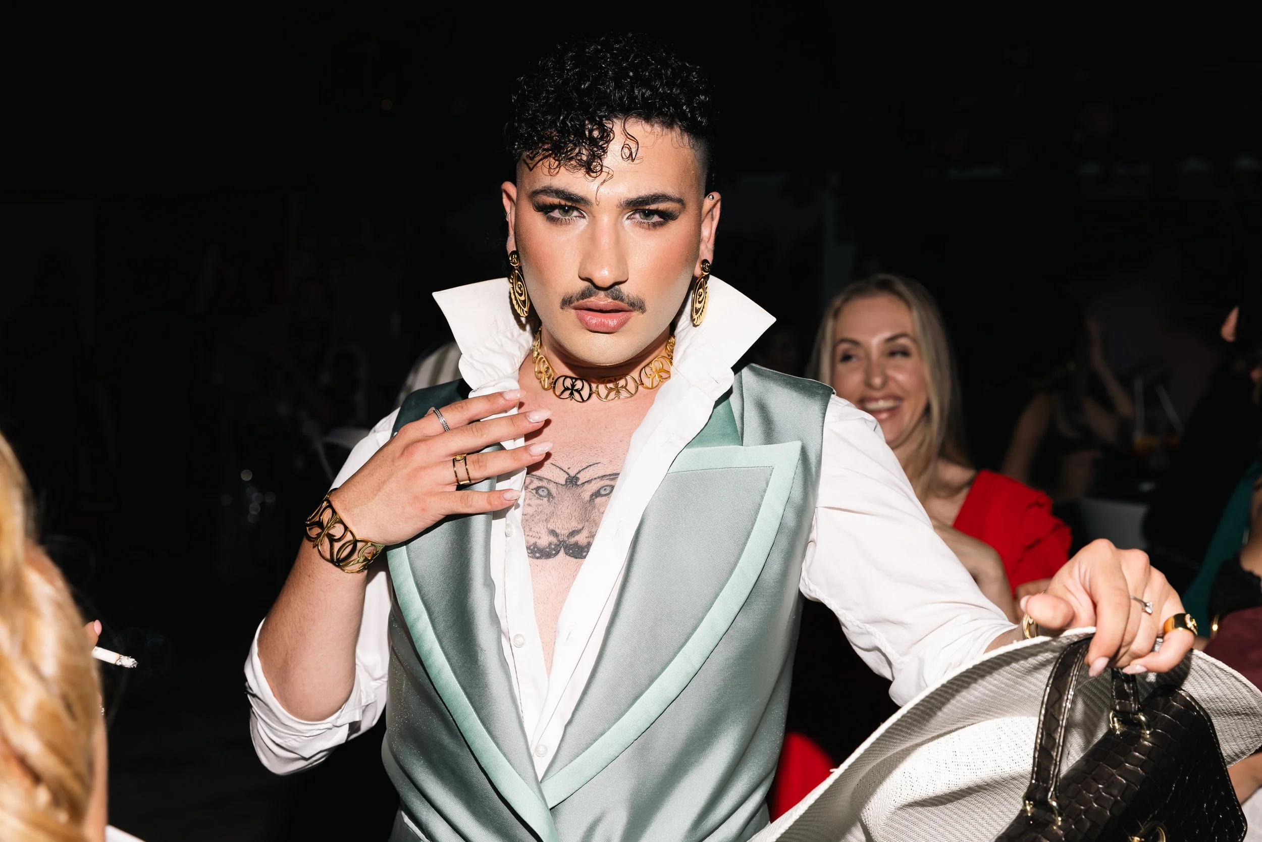 guest at malta fashion week, 2024, event photography.