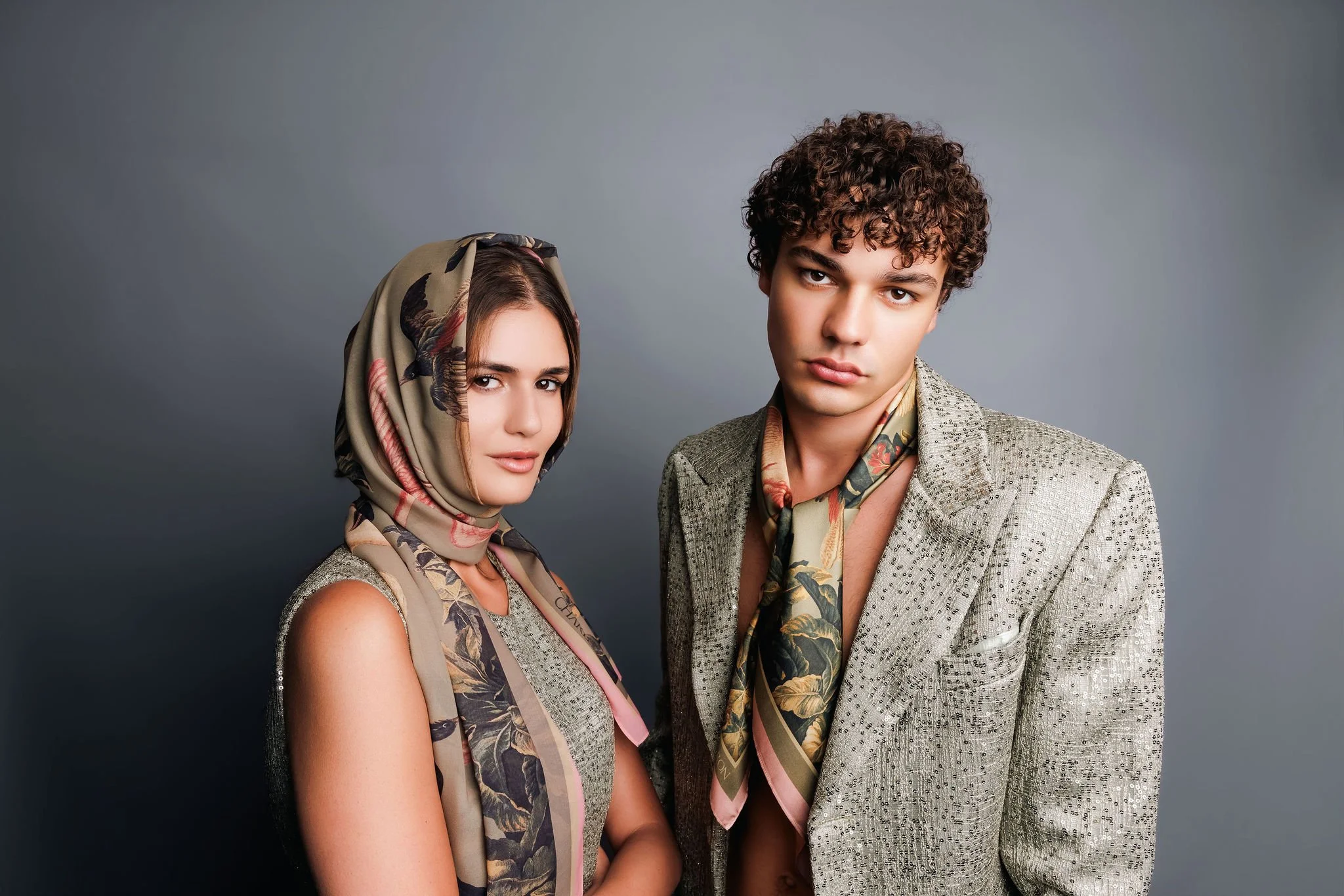 charles and ron collaboration with heritage malta, unique designer scarves, editorial photoshoot