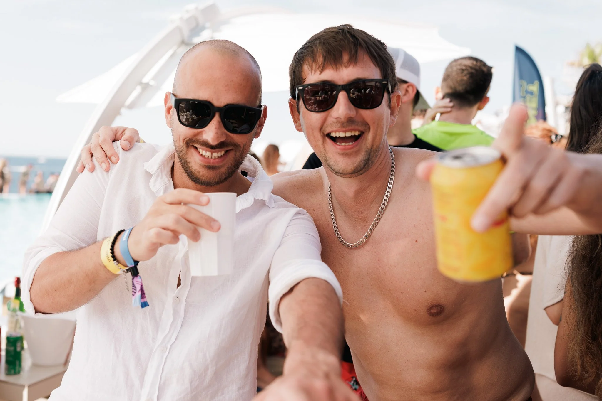 men smiling, event photography