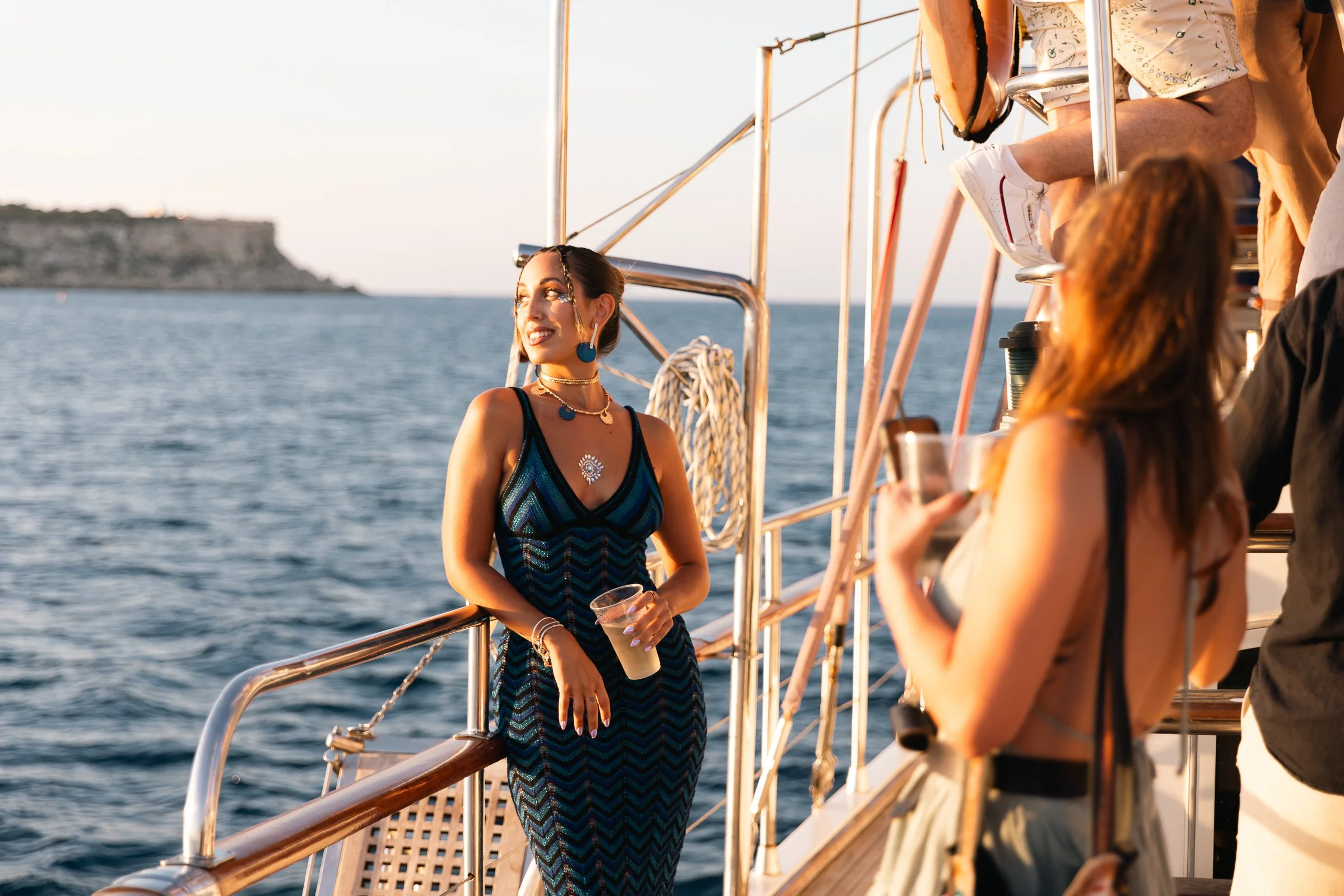woman on boat event photography