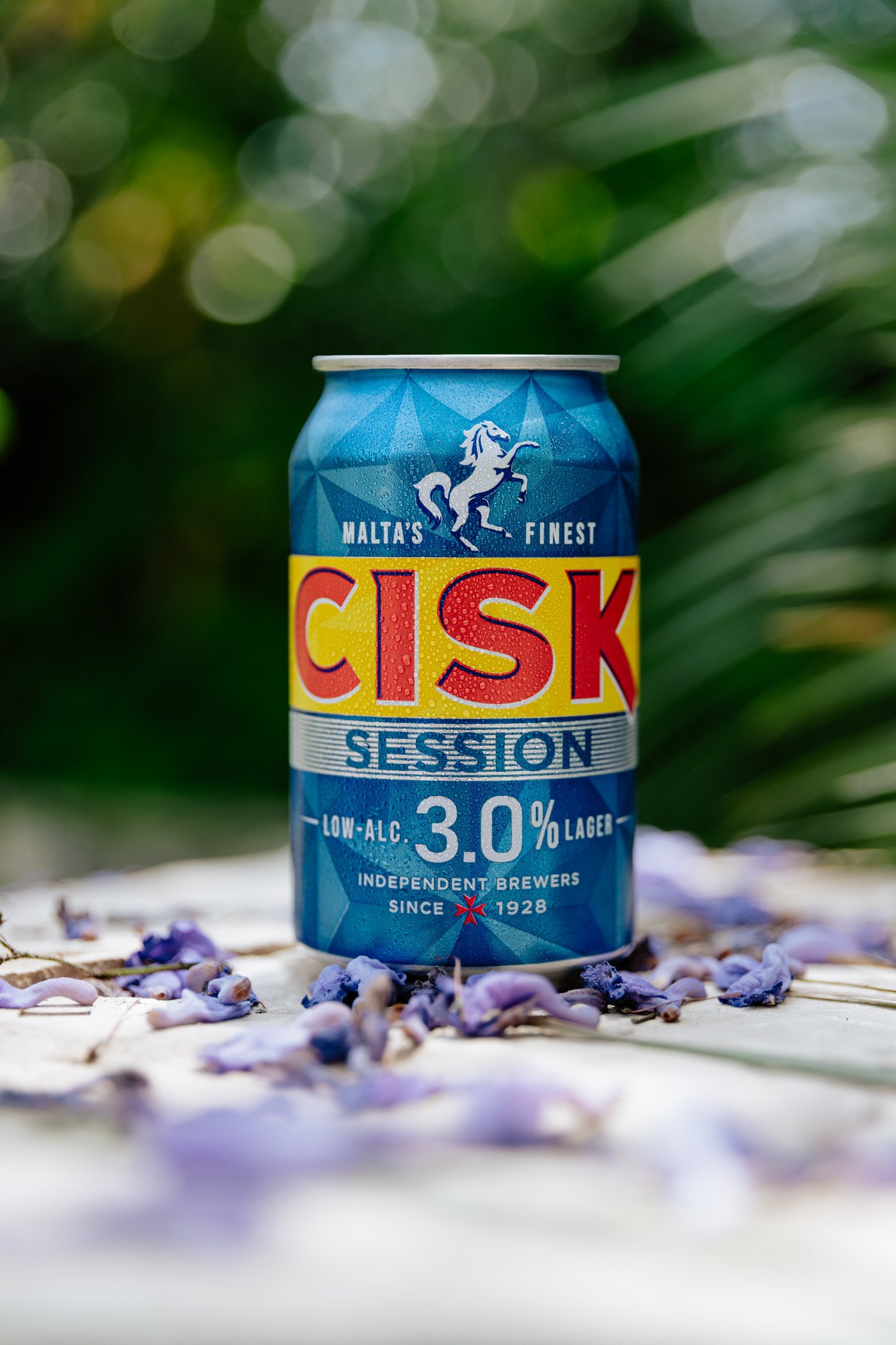 cisk session beer can outdoors, product shoot