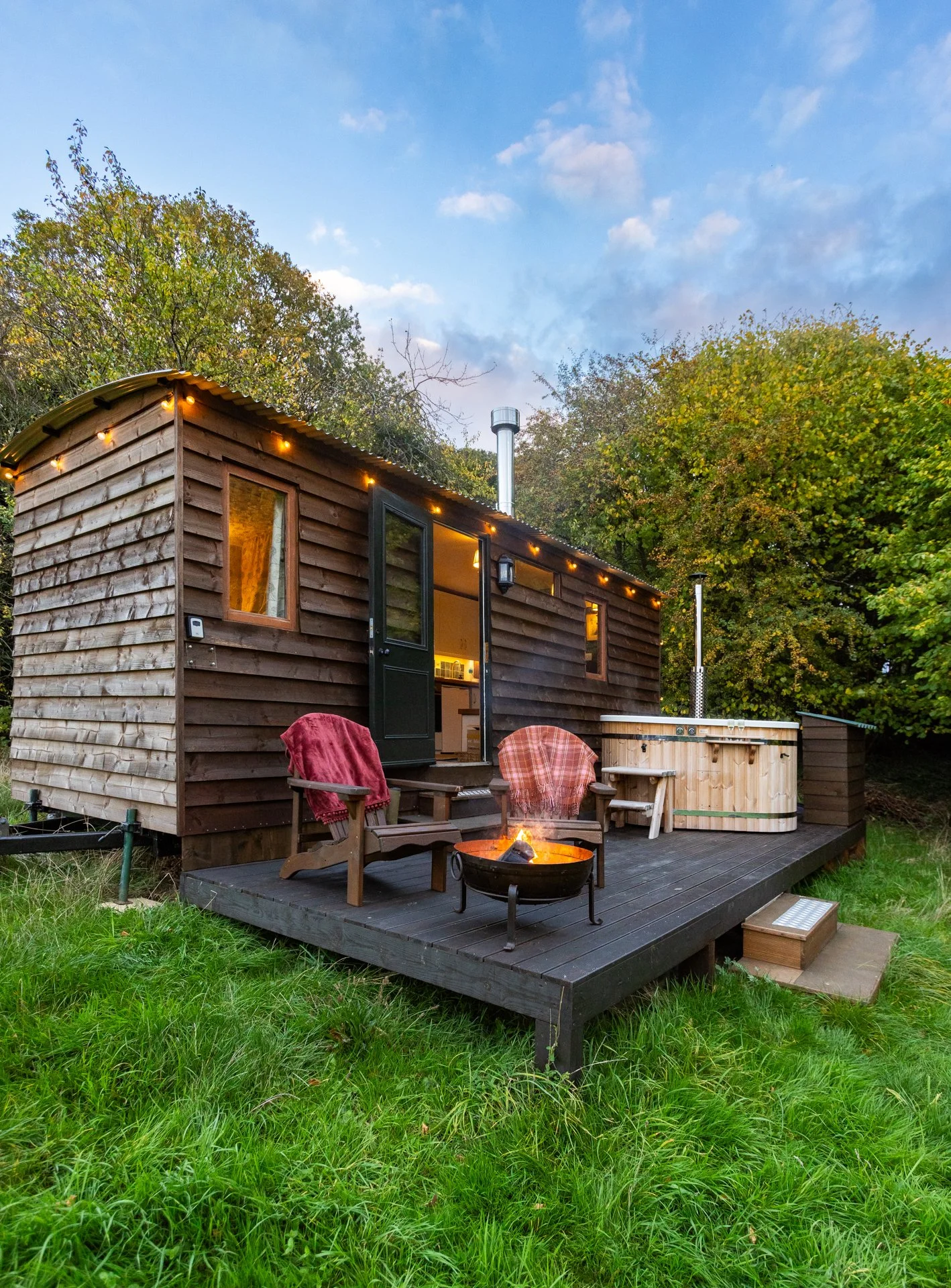 Relax on the terrace by the firepit