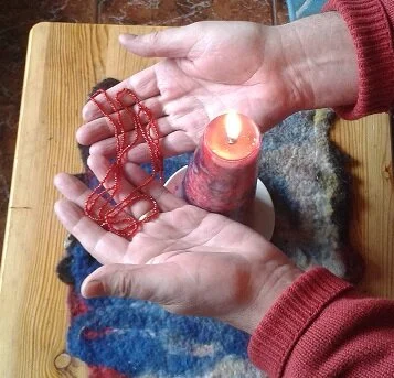 Sacred Fire Bead Ceremonies with Grey Elk and White Feathers Woman