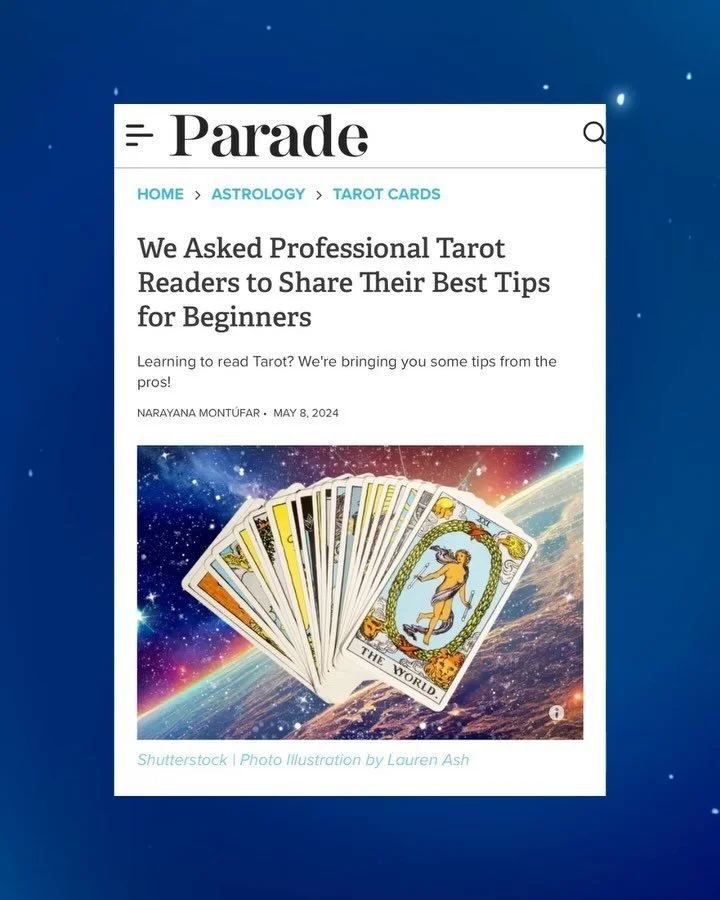 Thank you @narayanamontufar for including me in this fabulous article for @parademag , alongside some of the best in the biz! 

🔮 Link in bio! 🔮 

@thetarotlady 
@golden_mirror_fortunes 
@tarotgraph