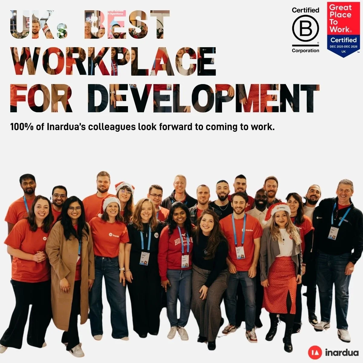 Inardua named one of the UK’s Best Workplaces for Development™ 2026