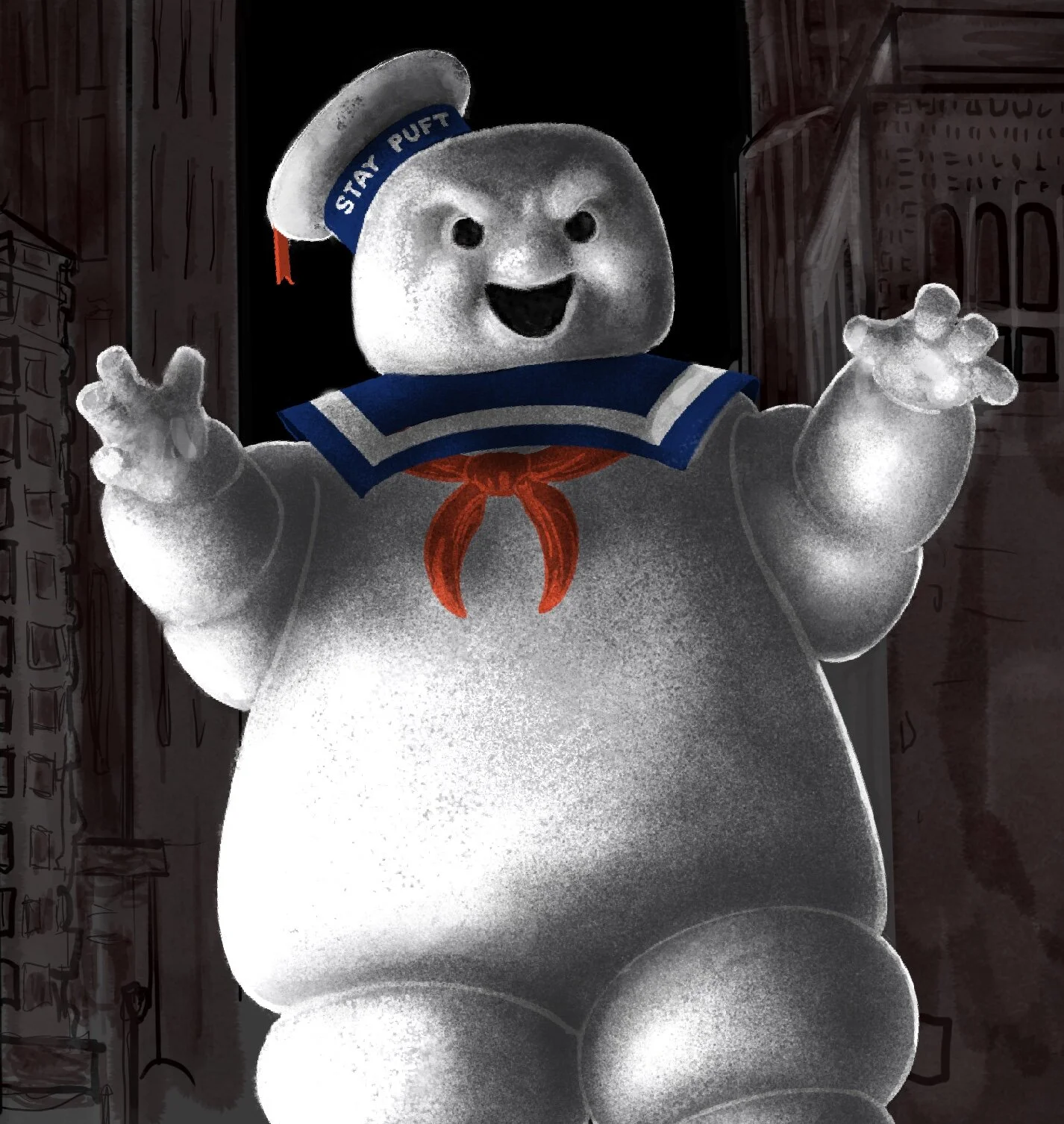 STAY PUFT IPAD SKETCH