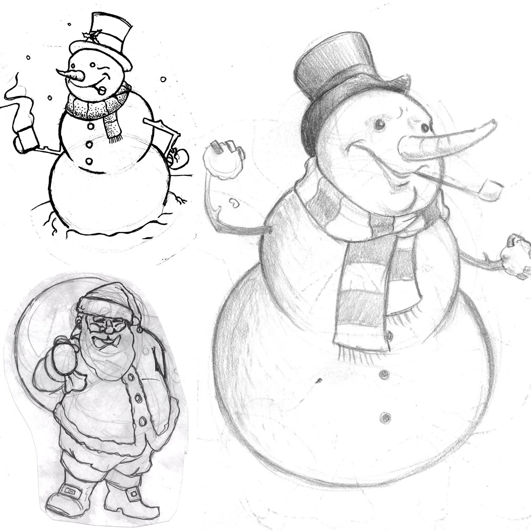 CHRISTMAS CHARACTER SKETCHES