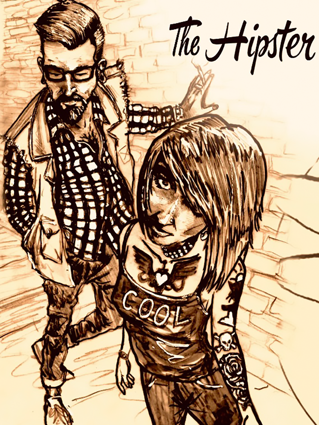 HIPSTER BOARD GAME CONCEPT SKETCH