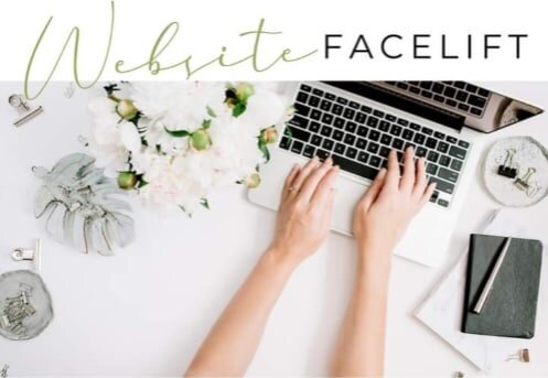 ** WEBSITE FACELIFT SERVICE**

Does your Squarespace website just need a little sprucing up, rather than a full re-design?

Or perhaps you're trying to build one but feel totally overwhelmed?

PROBLEM SOLVED!

I offer a 'Website Facelift' service for