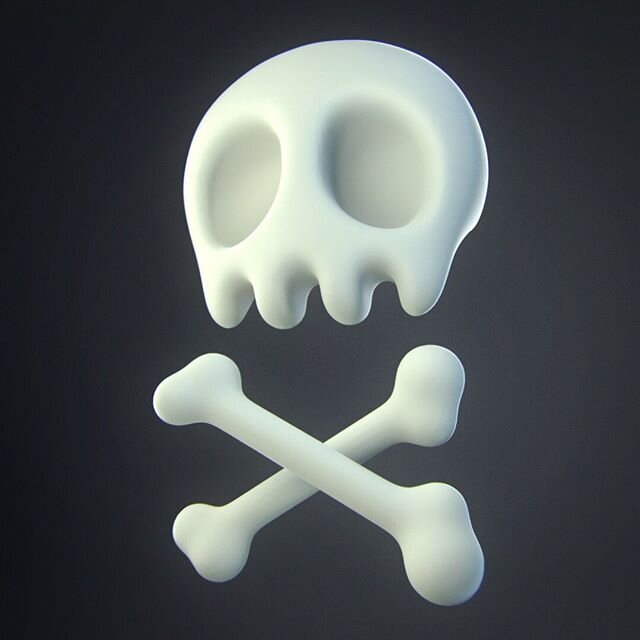 Having a play around in C4D&rsquo;s Volume Builder, A classic skull and crossed bones. Rendered with octane.
~-~-~
#c4d #cinema4d #octane #volumebuilder #modelling #mograph #london #3d #photoshop