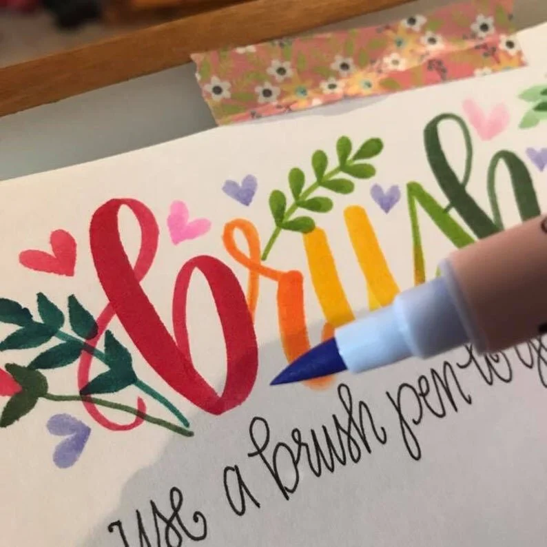 Lesson 9 - Lettering With Lindsay - Brushstrokes