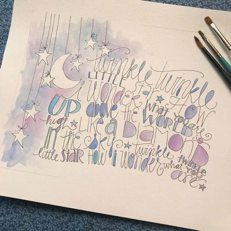 Twinkle Twinkle - Original Art Print By Lindsay