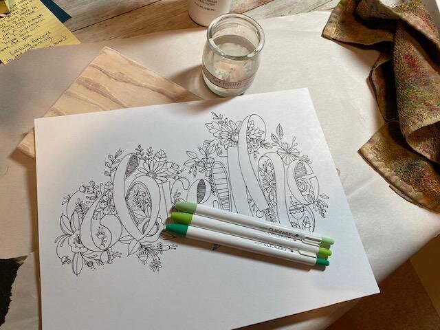 Breathe.... coloring page 