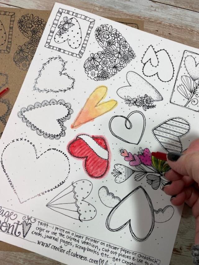 Hearts and Hearts '21 - Collage Element 