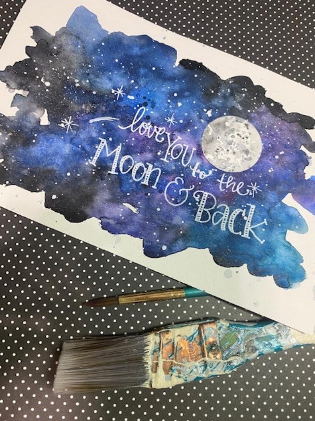 Galaxy Moons Collage Elements 