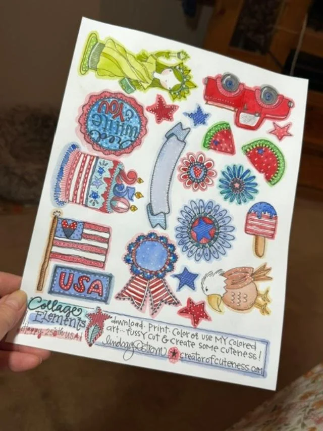 Happy 250th Birthday USA Collage Element - 2026
