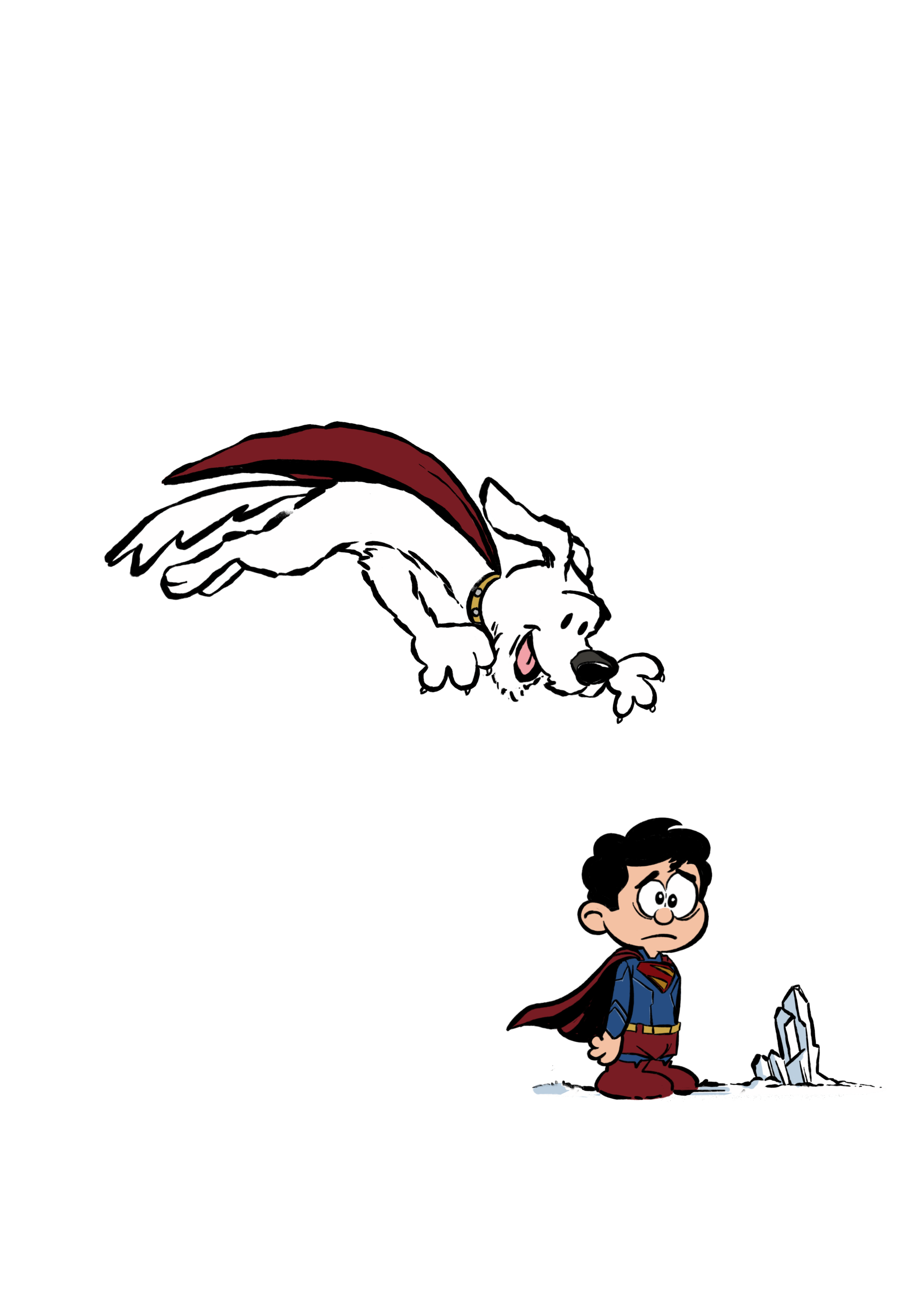 A4 Superman and Krypto (after Watterson) (seconds)