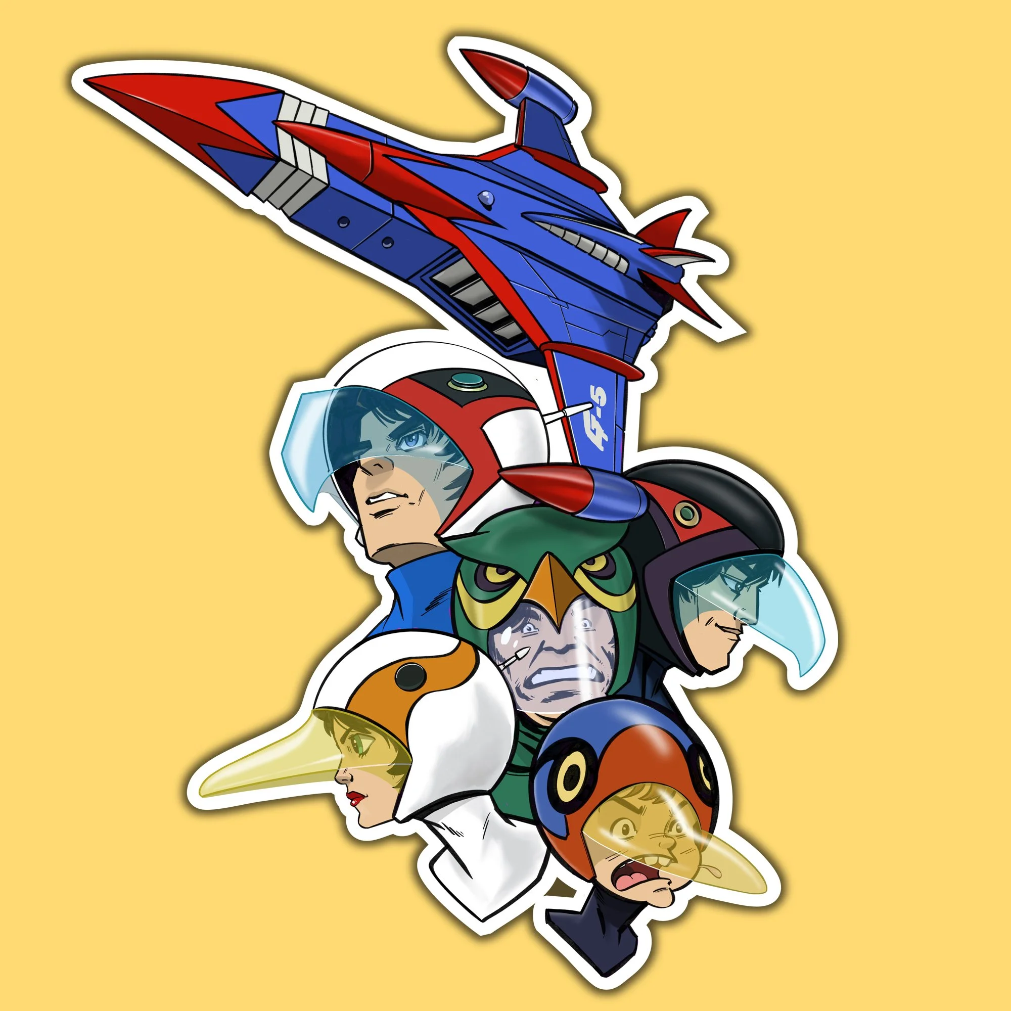 Battle of the Planets Vinyl Sticker or Magnet