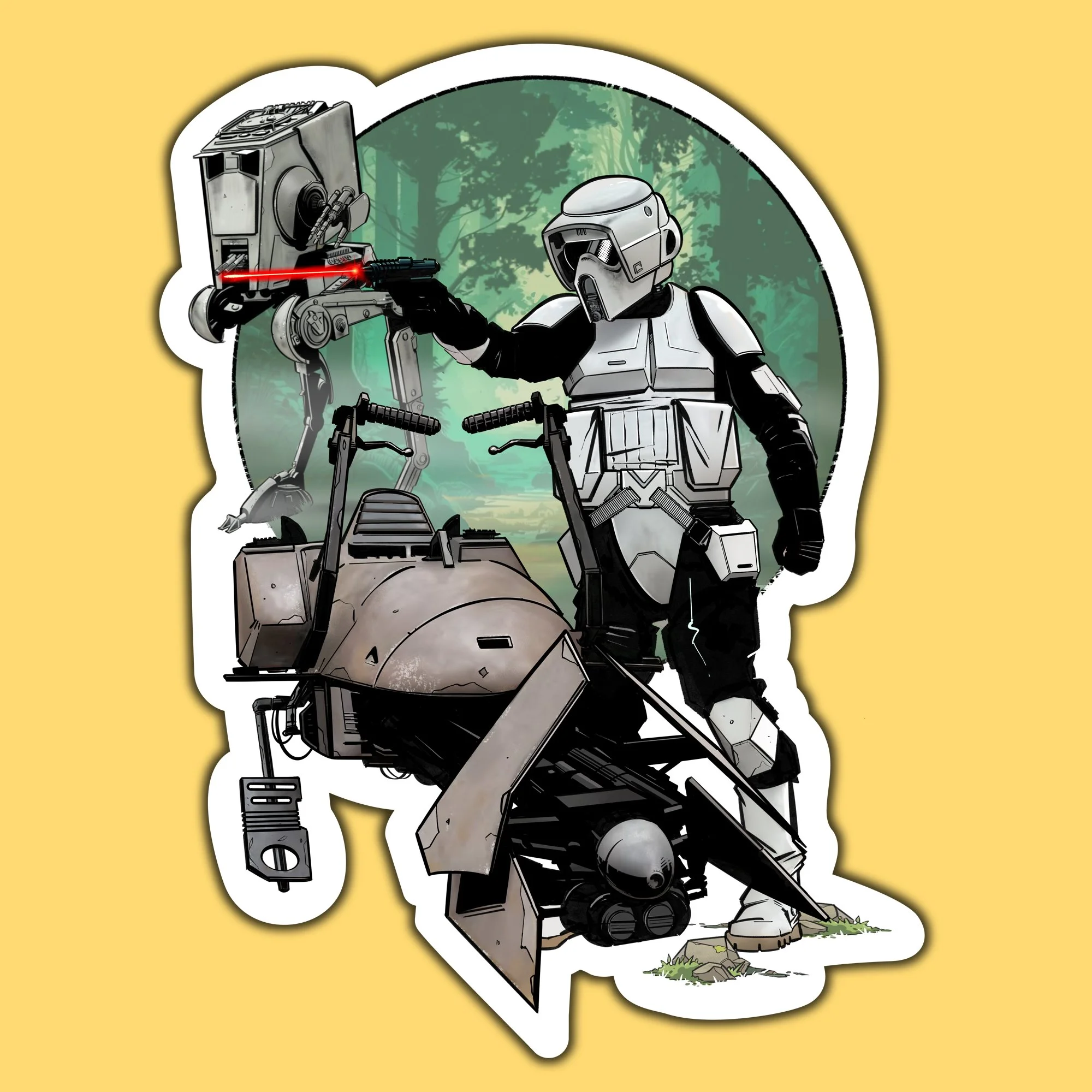 Scout Trooper Vinyl Sticker or Magnet
