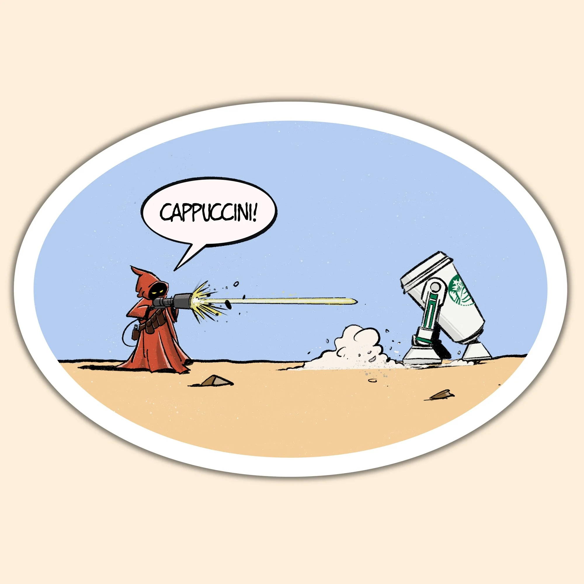 CAPPUCCINI! Vinyl Sticker or Magnet
