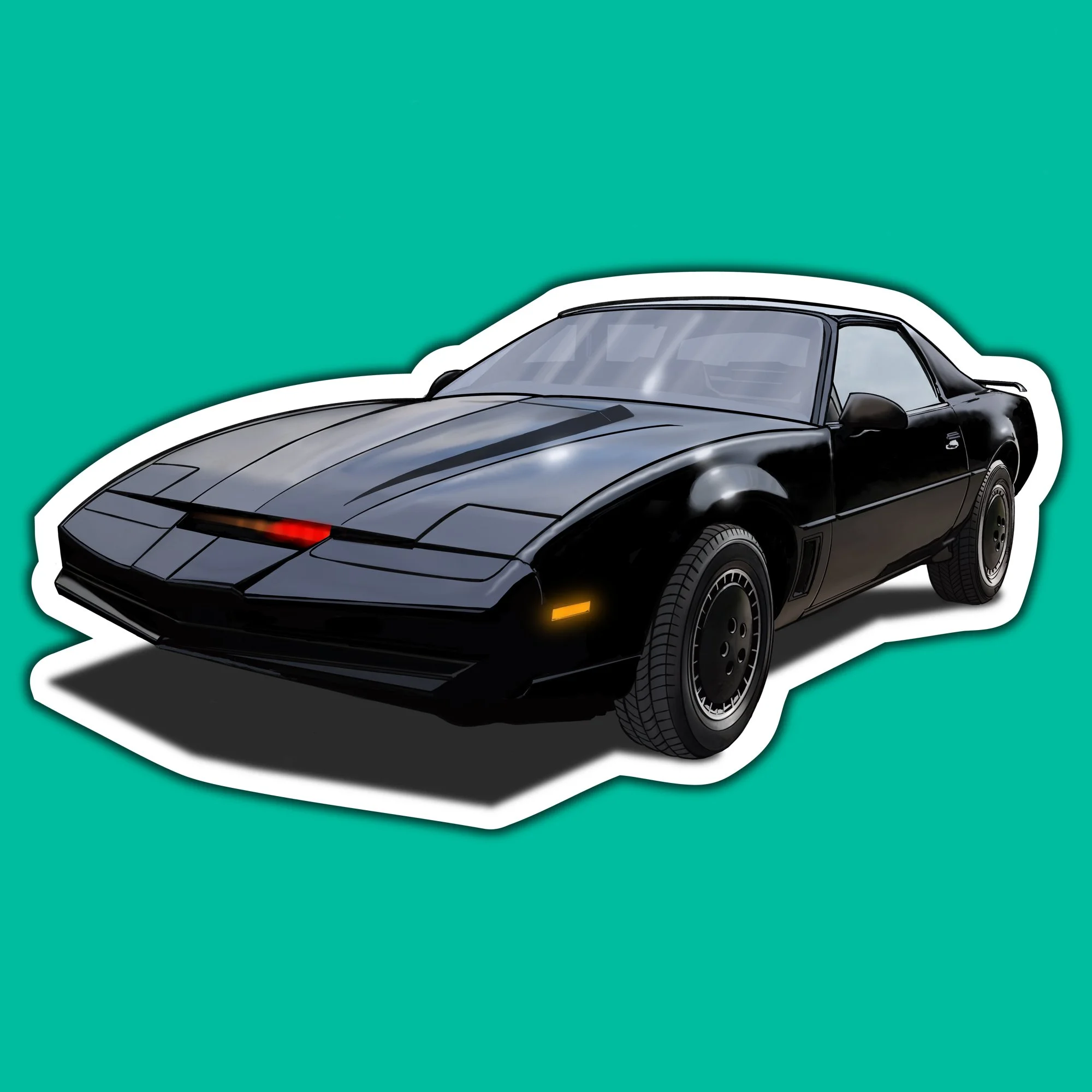 Knight Rider, KITT Vinyl Sticker or Magnet