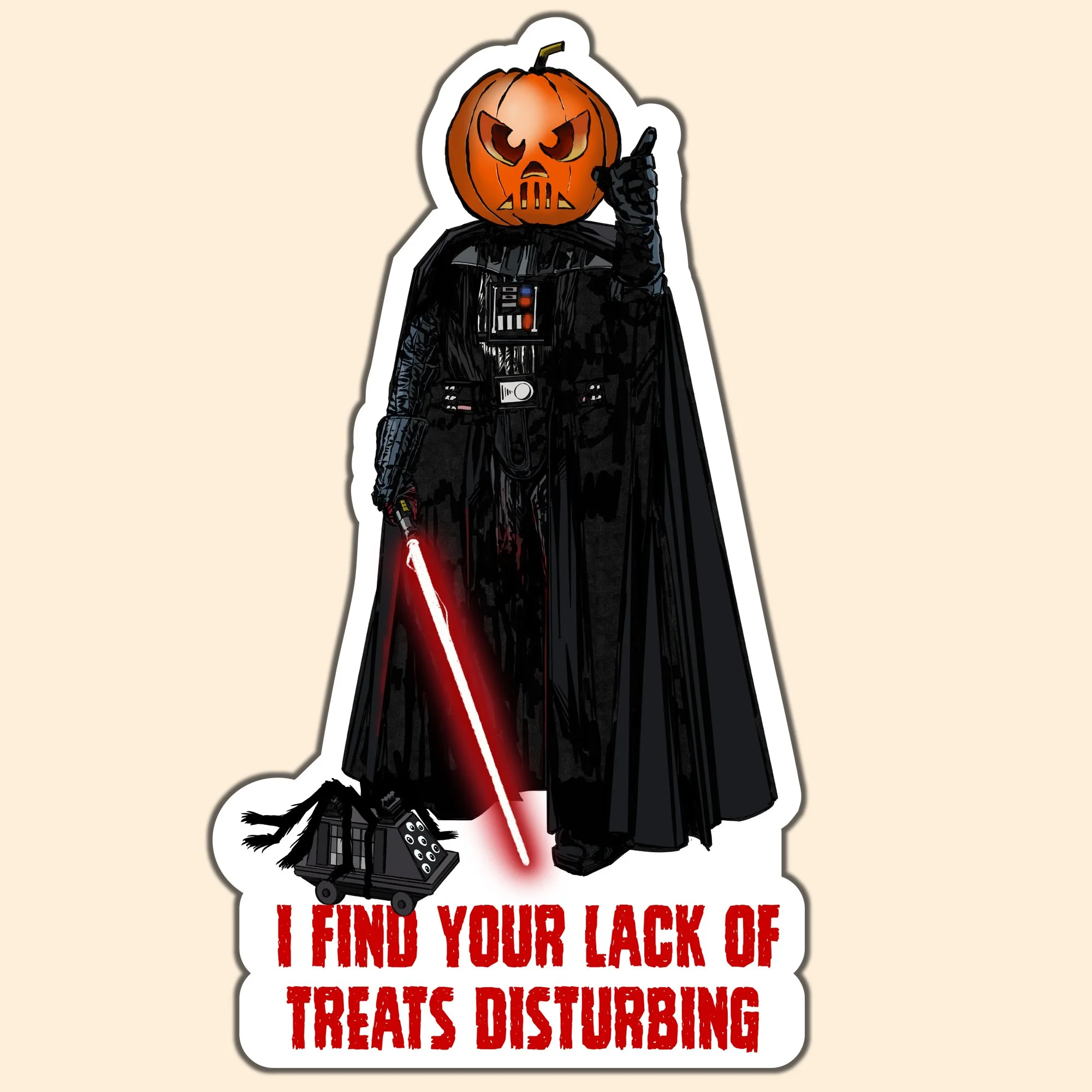 Halloween Vader Vinyl Sticker or Magnet