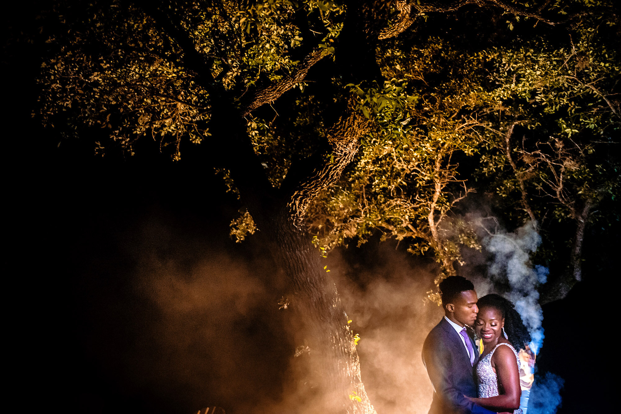 61-Austin-wedding-photographer-Jide-Alakija-couples portrait with smoke.jpg.JPG