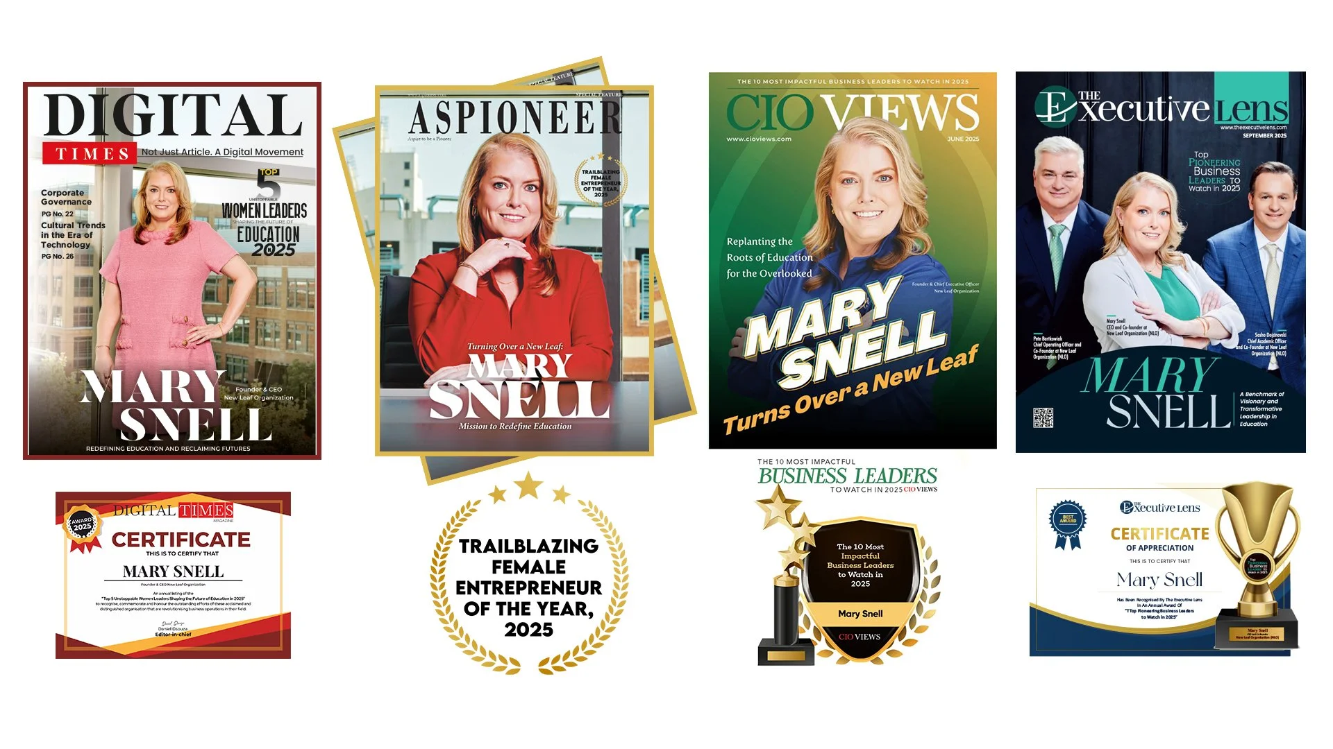 Our Founder and CEO, Mary Snell, honored with four national recognitions in 2025