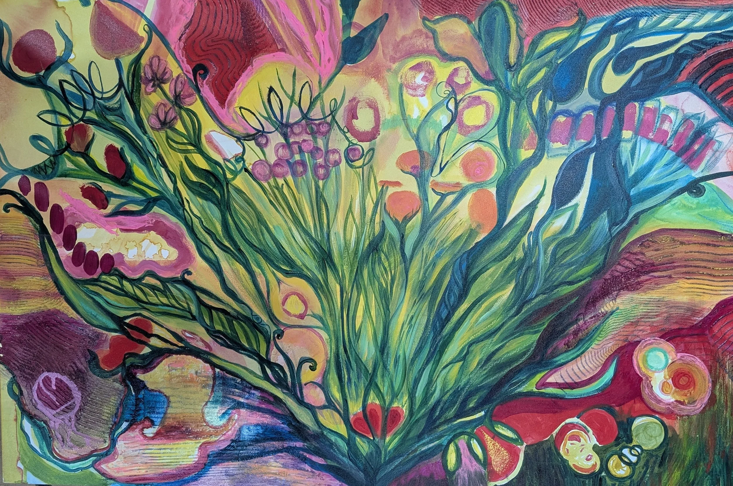 Soulscape I; 24”x33” Acryrlic and glassbead on board1600.00