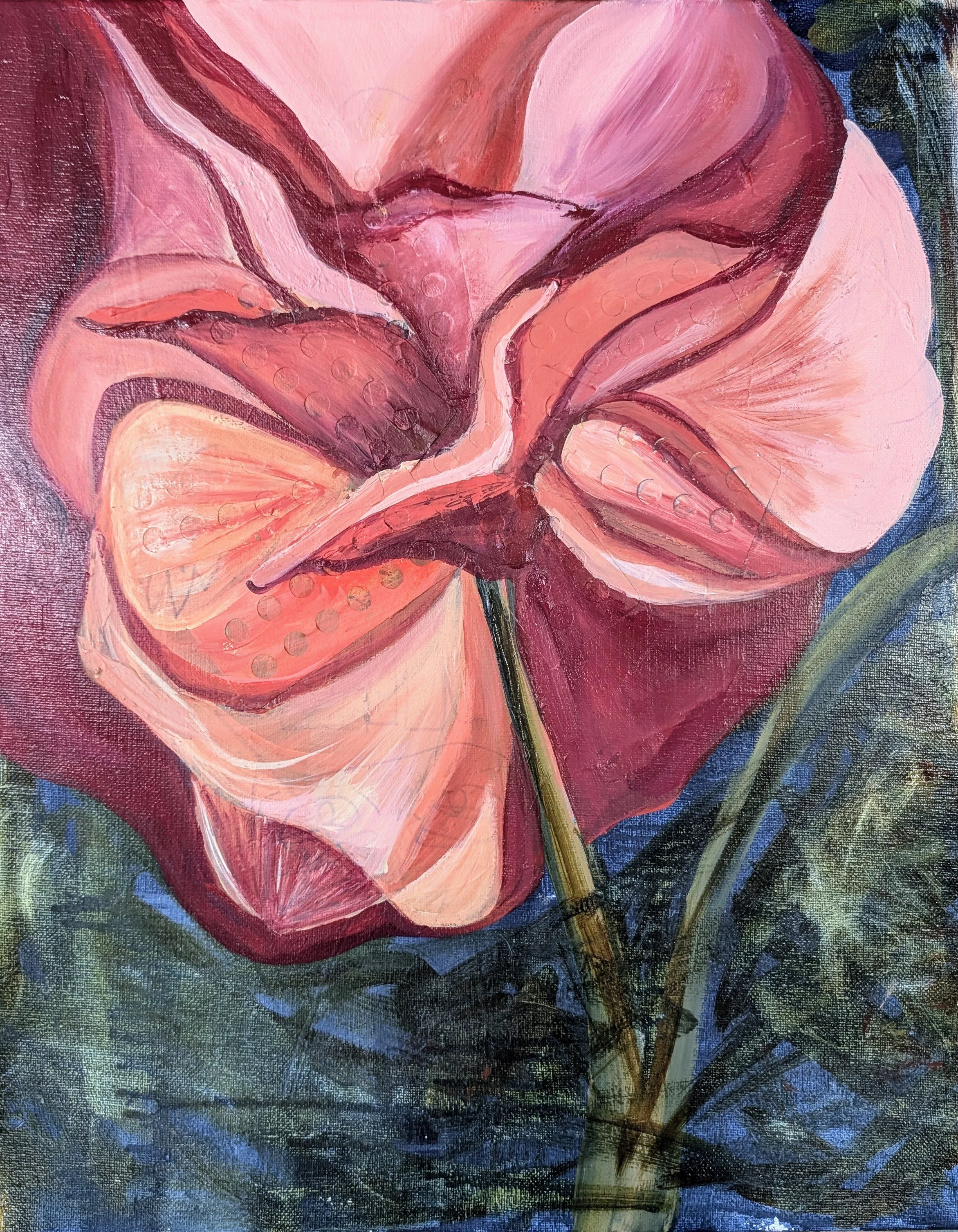 Presence; 20”x16” Acrylic on Canvas; 2024, $650