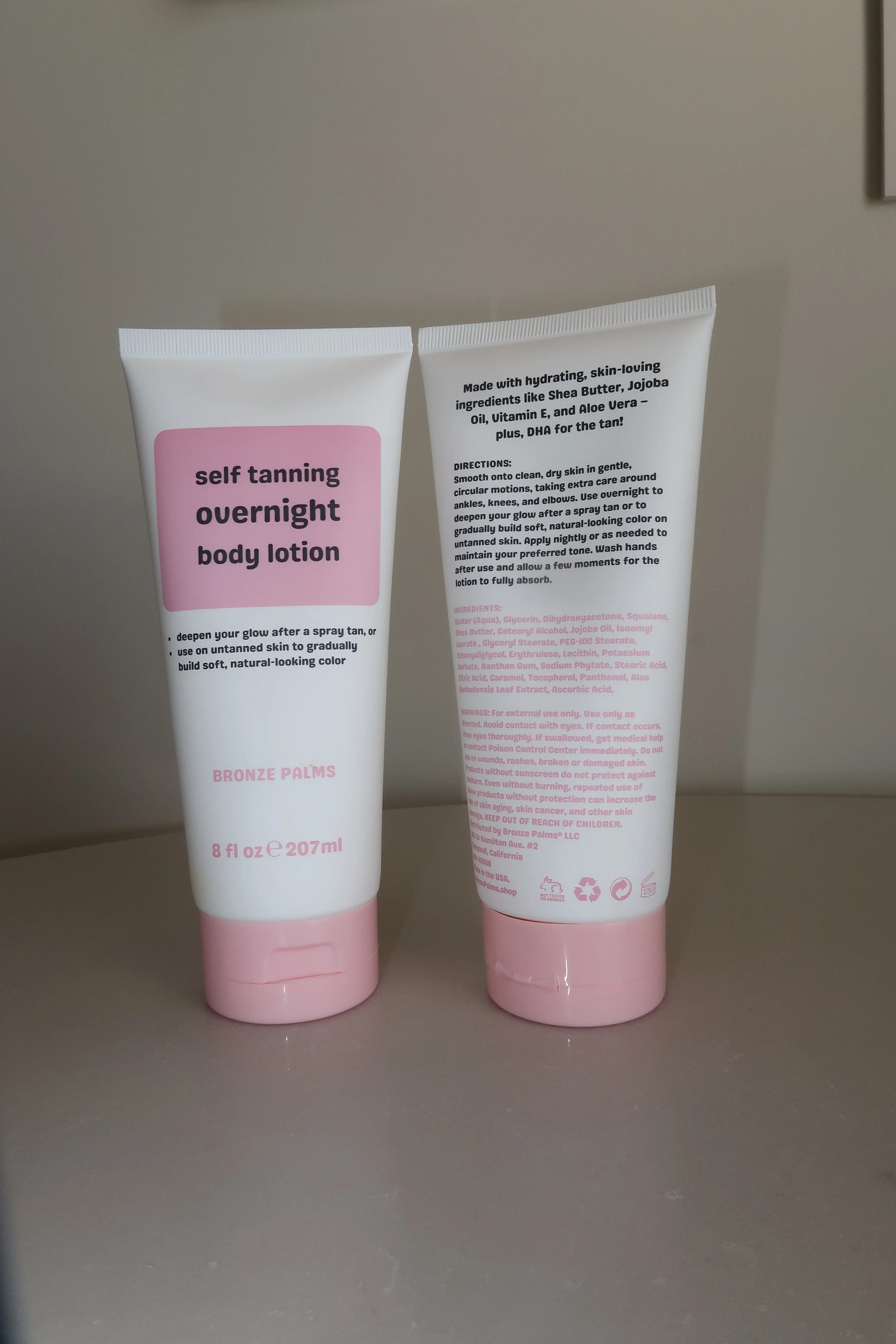 bronze palms tan extending lotion.JPG
