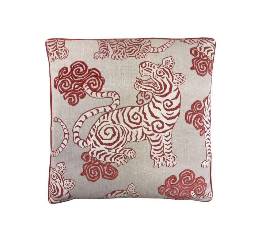 Akbar Pillow - Coral - Velvet