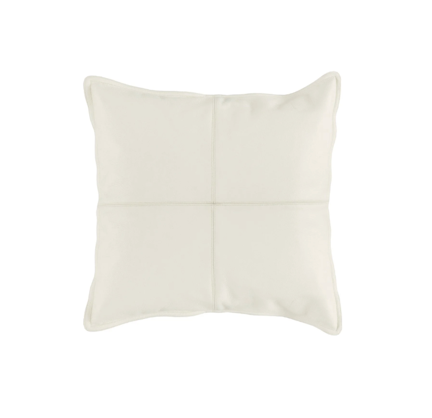 Villa Pillow - Davis Ivory - Leather