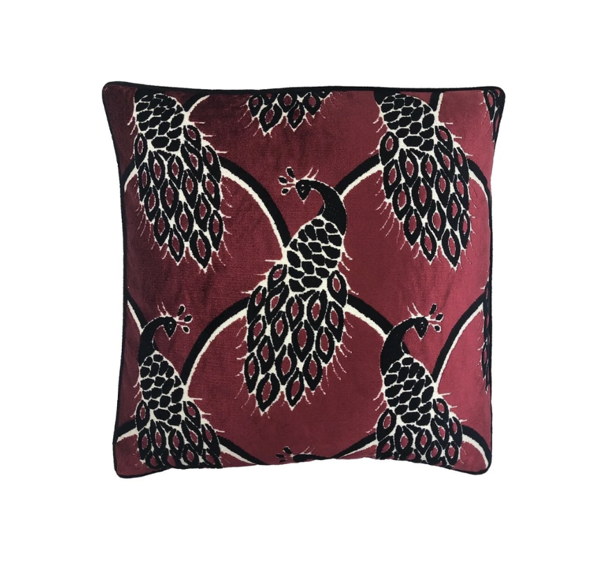 Pavillion Pillow - Claret - Velvet