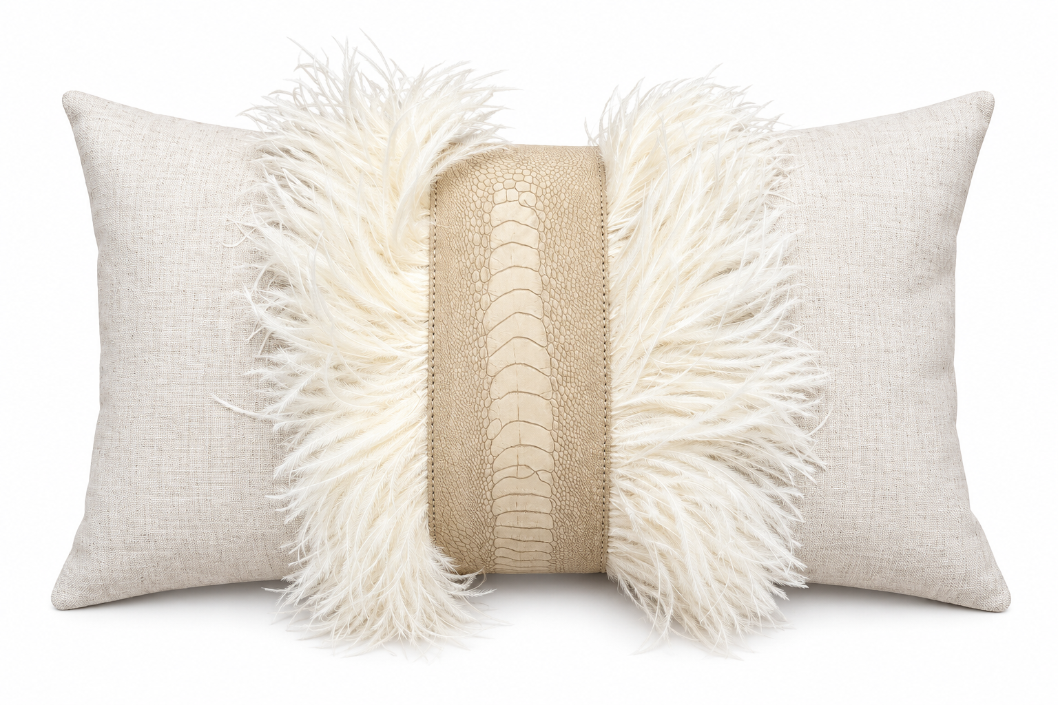 Textured Ivory Fringe Lumbar Pillow.png