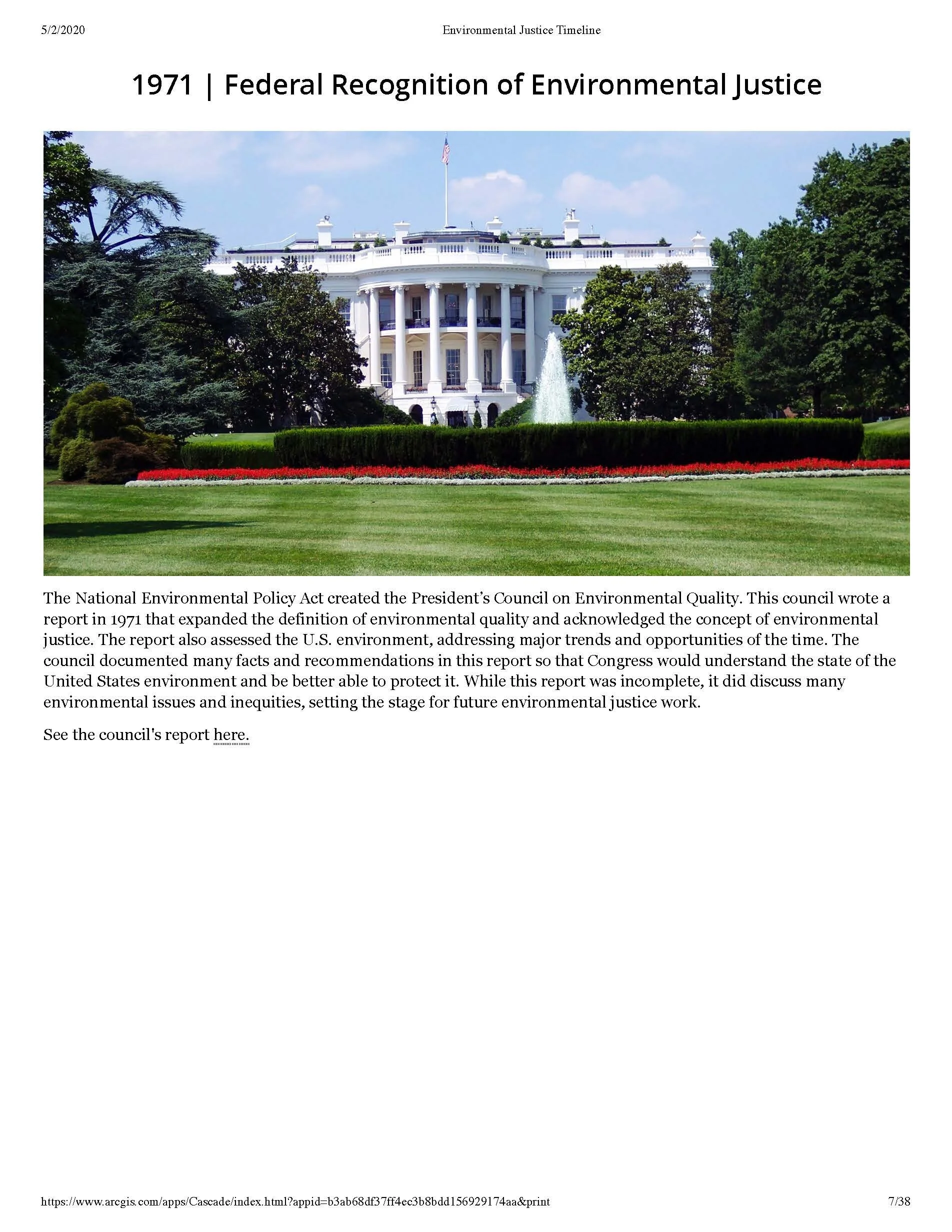 1971 Fed Recognition of Environmental Justice.jpg