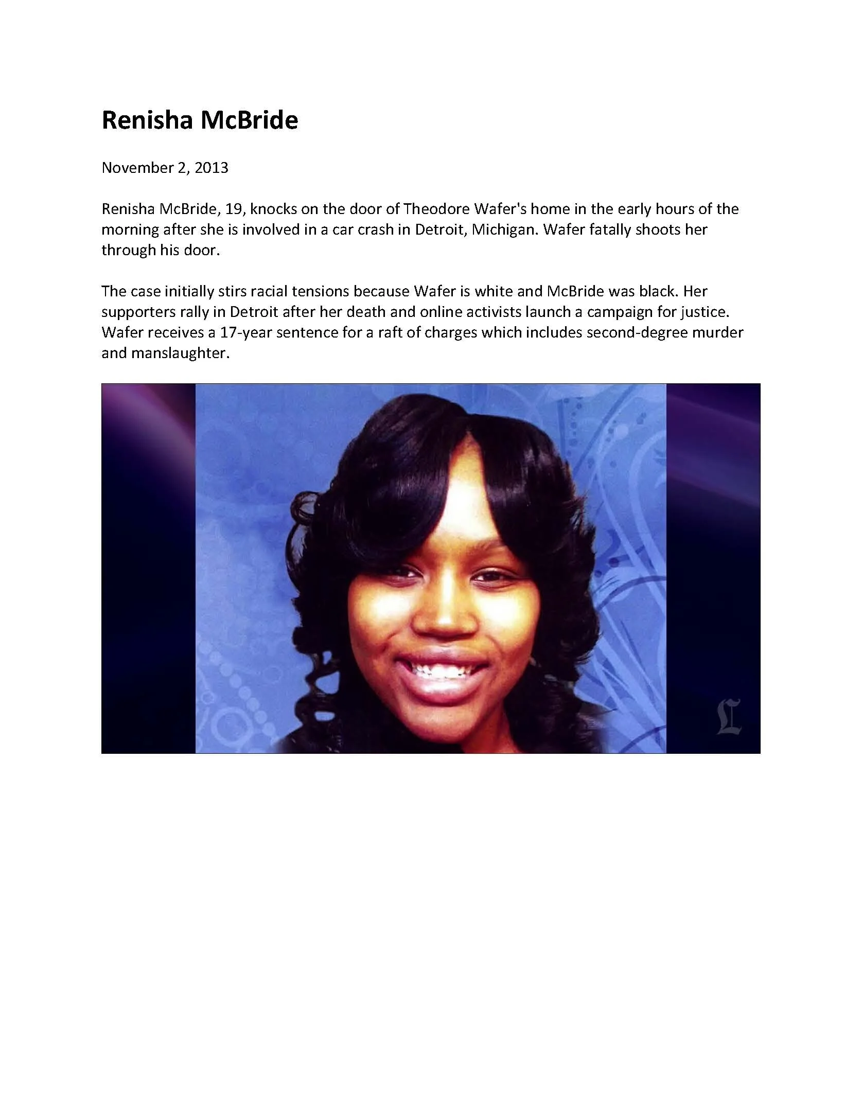 2013 Nov 2 Renisha McBride.jpg