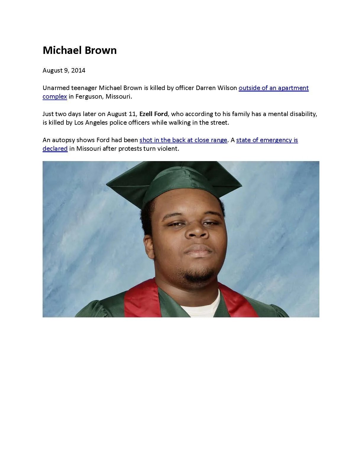 2014 Aug 9 Michael Brown.jpg