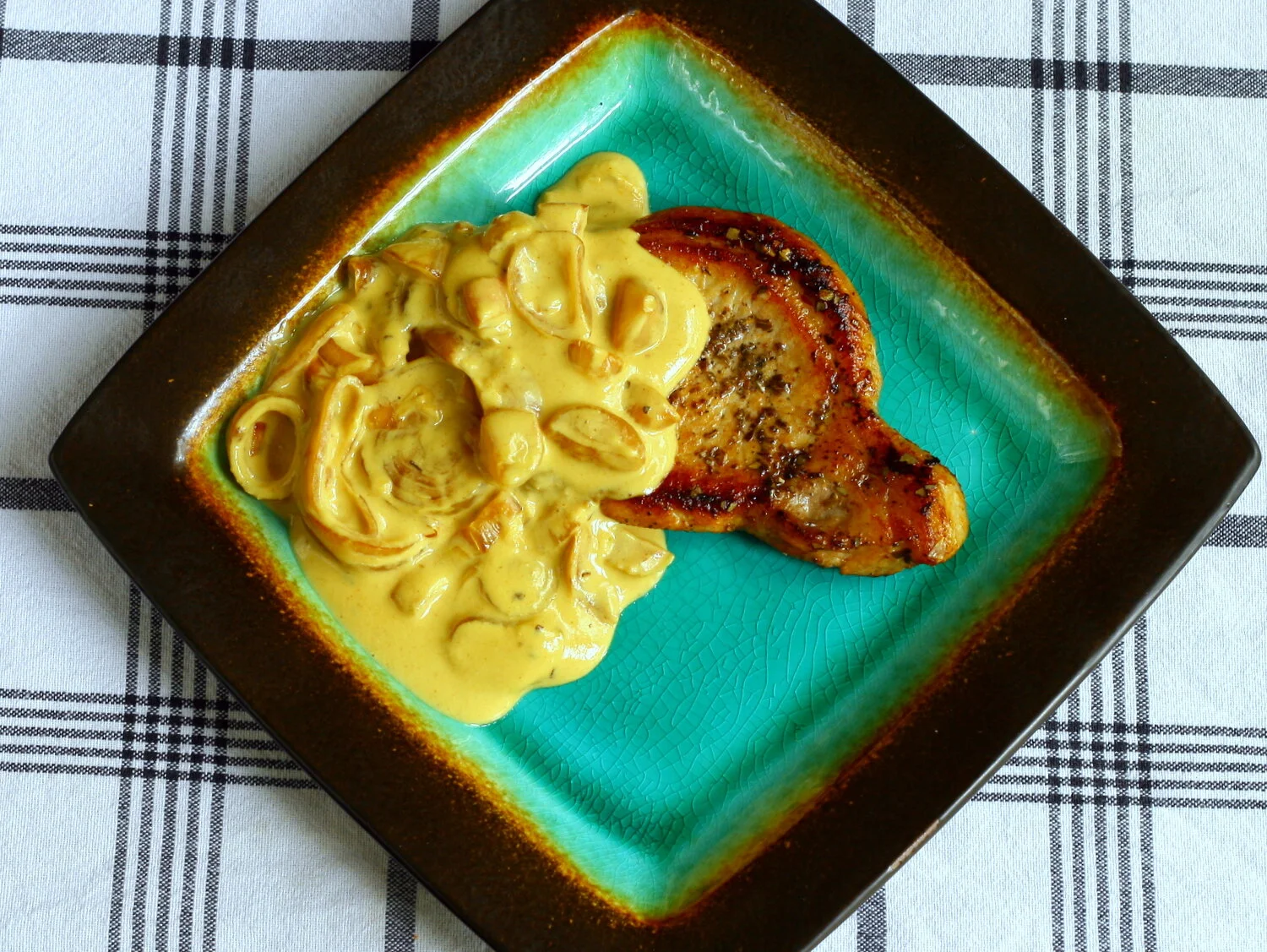 Pork in a Dijon mustard sauce